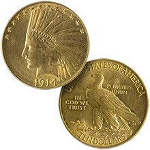 $10.00 Eagles (Indian 1907 - 1933)