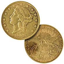 $20.00 Double Eagles (Liberty 1850-1907)