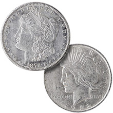 90% Silver Dollars (Morgan, Peace, etc.)