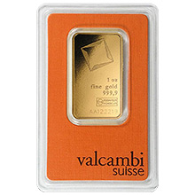 Valcambi 24kt Gold Bullion Bars