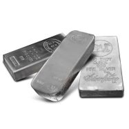 100 oz Silver Bars (Secondary Market, Varied Designs)