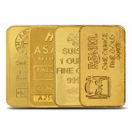 1 oz Gold Bar (Varied Condition, Any Mint)