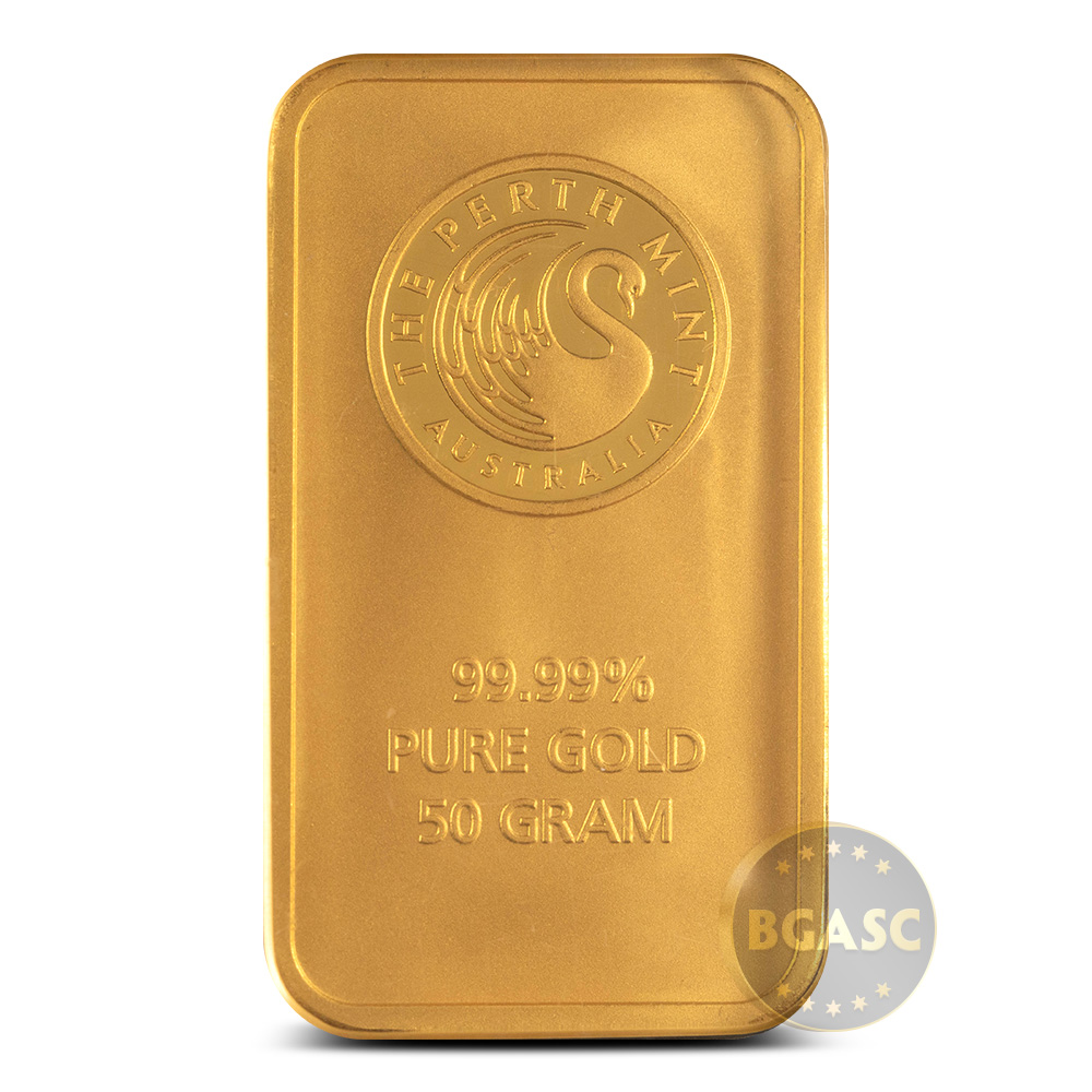 50 Gram Perth Mint Gold Bar (New w/ Assay) l BGASC™