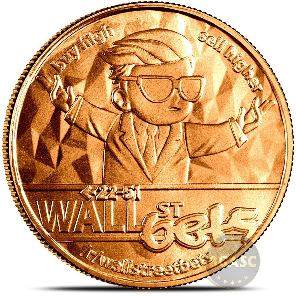 1 oz Wall Street Bets Copper Round (New) l BGASC™