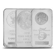 5 oz Silver Bars - Secondary Market (Random Assorted)