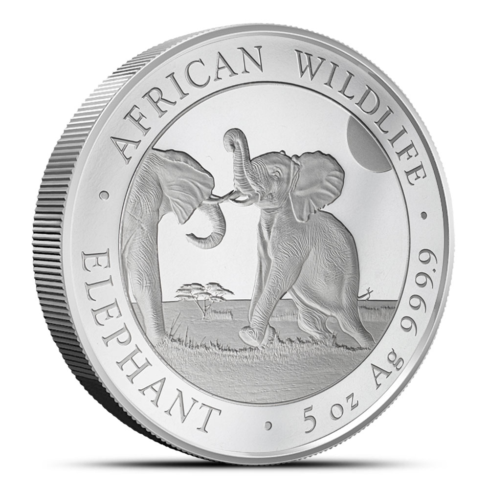 2024 5 oz Somalia Silver Elephant Coin (BU) l BGASC™