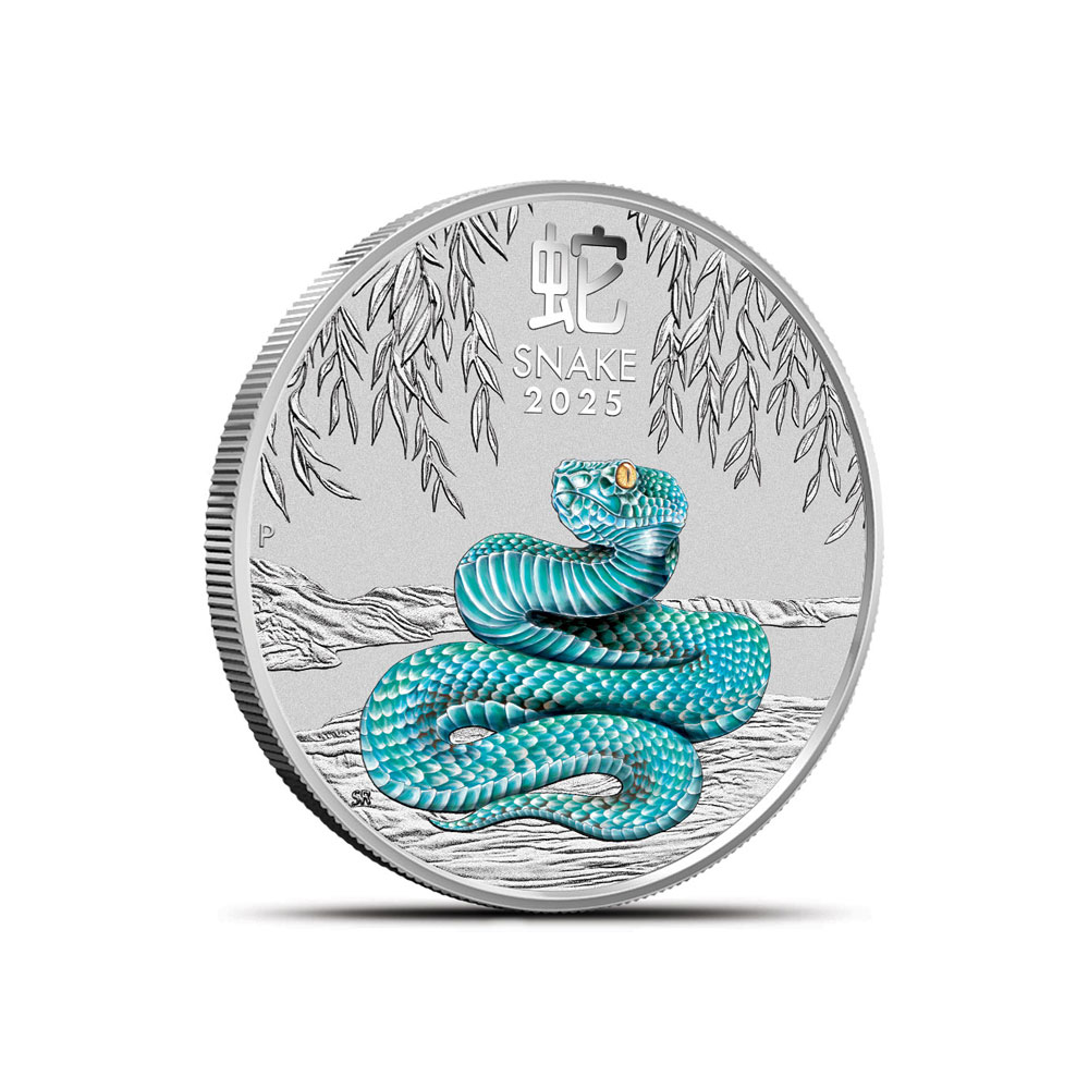 2025 1/4 oz Colorized Australian Silver Lunar Snake Coin (BU) l BGASC™
