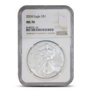 2024 1 oz American Silver Eagle Coin NGC MS70