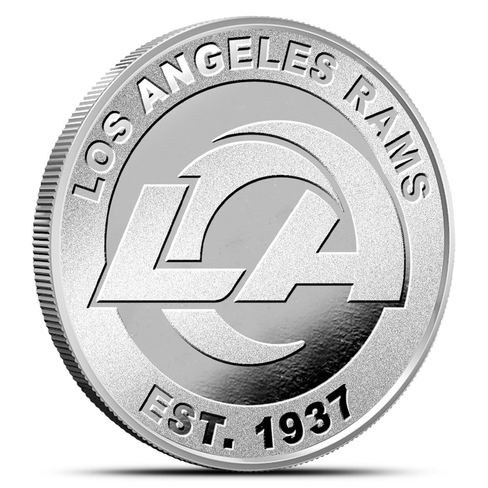 1 oz NFL Los Angeles Rams Silver Round (BU) l BGASC™