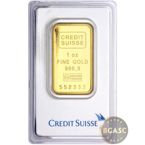 1 oz Credit Suisse Gold Bar (New w/ Assay) l BGASC™