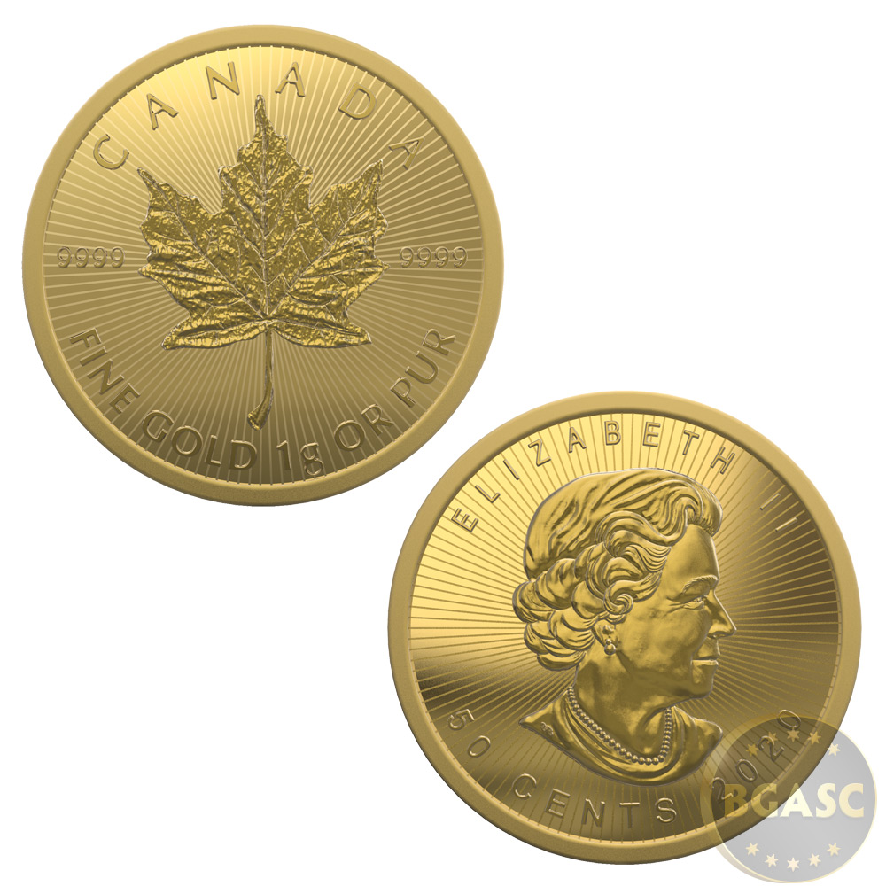 2020 25 Gram Canadian Gold MapleGram (25x1g, BU w/ Assay) l BGASC™