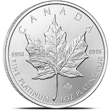 1 oz Canadian Platinum Maple Leaf Coin (Random Year)