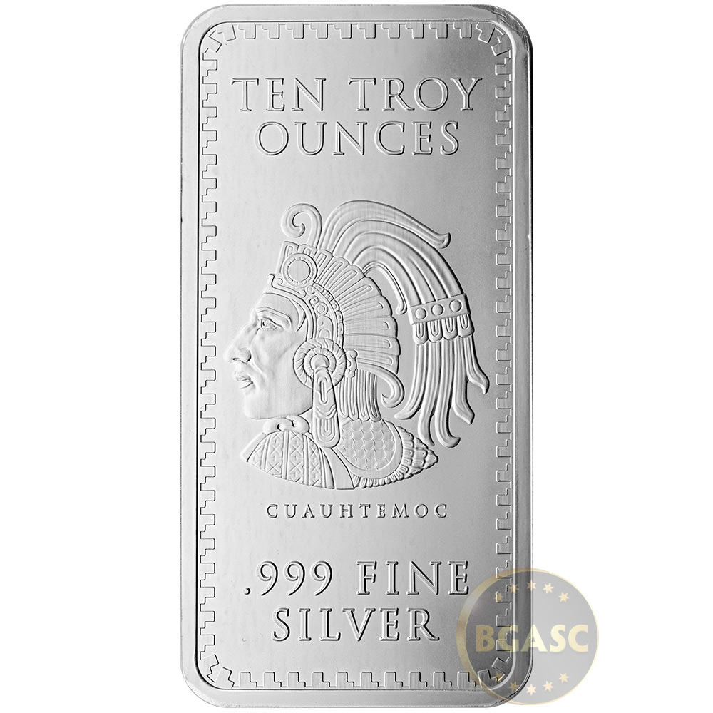 10 oz Aztec Calendar Silver Bar l BGASC™