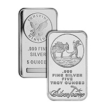 5 oz Silver Bars - Secondary Market (Random Assorted)