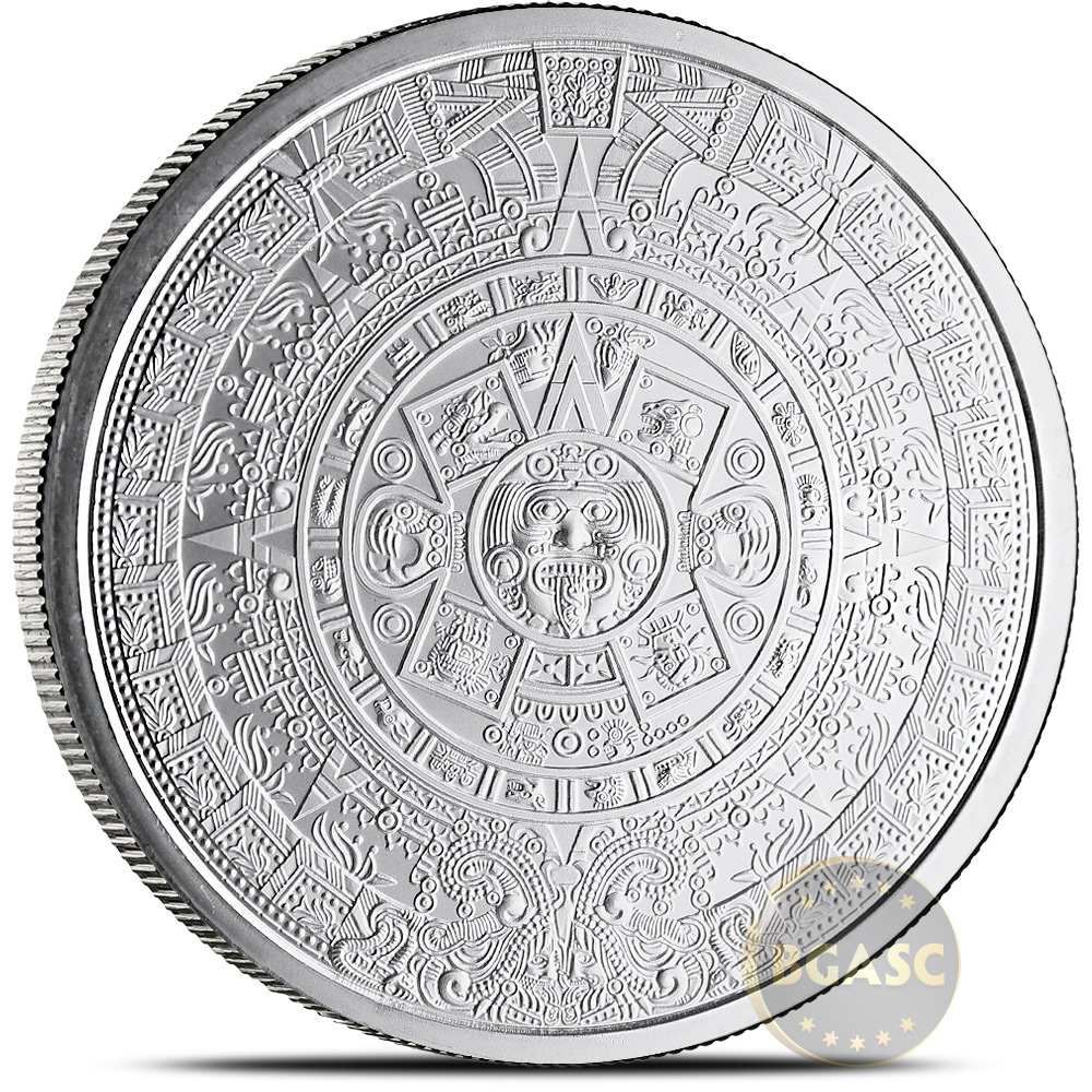 2 Oz Aztec Calendar Silver Round L BGASC 2 Oz Aztec Calendar Silver Round L BGASC