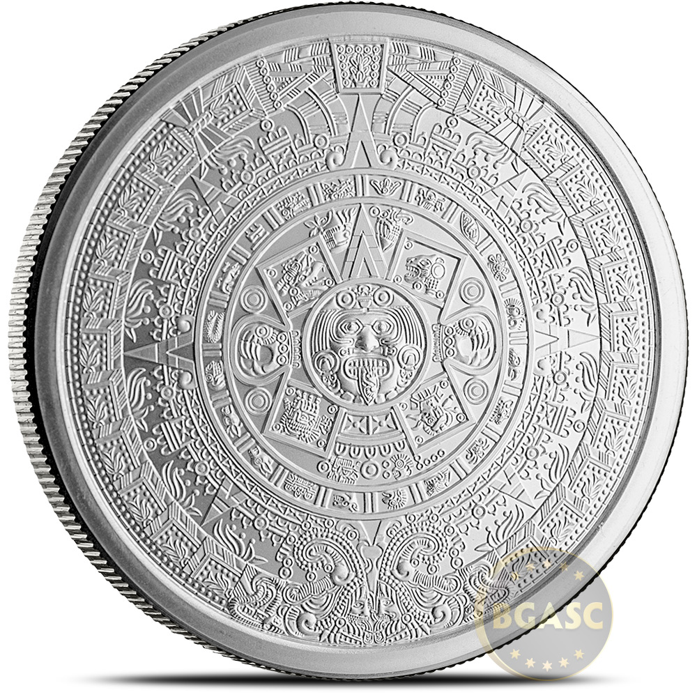 5 Oz Aztec Calendar Silver Round Printable Calendar