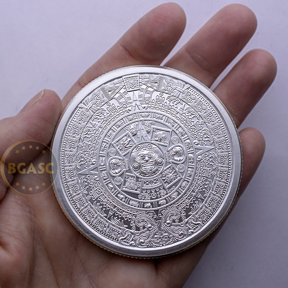 5 Oz Silver Aztec Calendar Bar