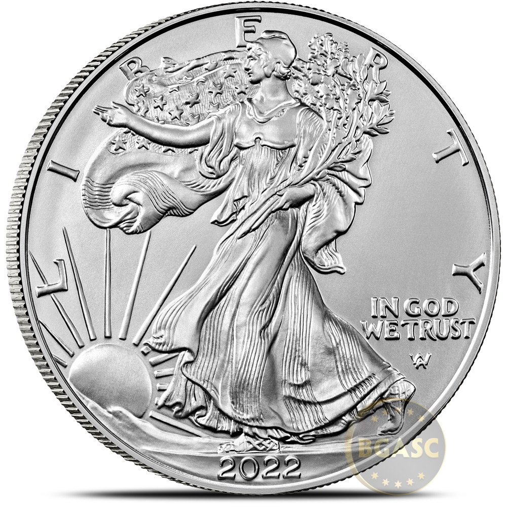 2022 1 oz American Silver Eagle Tube (20 Coins, BU) l BGASC™