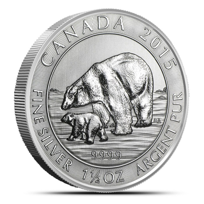 2015 Canada 1.5 oz Silver Polar Bear & Cub