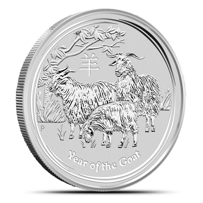 2015 Kilo (32.15 oz) Silver Australian Year of the Goat | Perth Mint Lunar Series 2