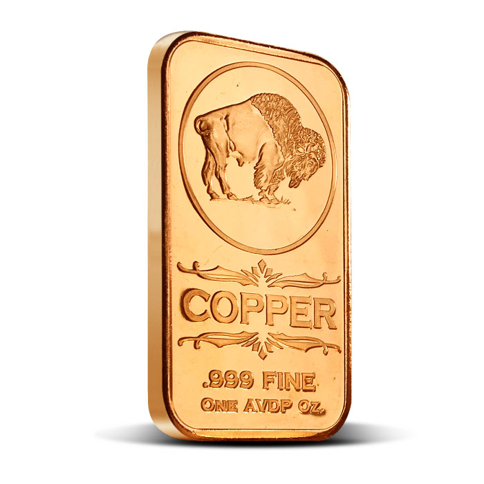 Buffalo Nickel 1 oz Copper Bar | Osborne Mint
