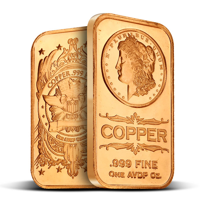 Morgan Dollar 1 oz Copper Bar