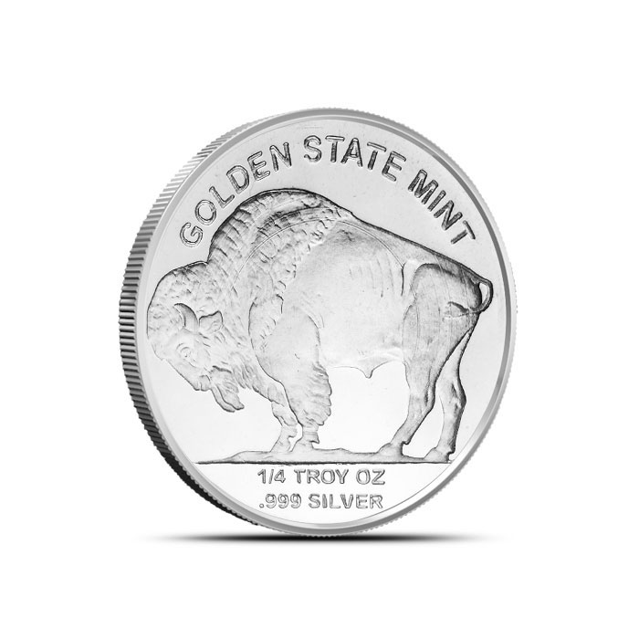 Buffalo 1/4 oz Silver Round Back