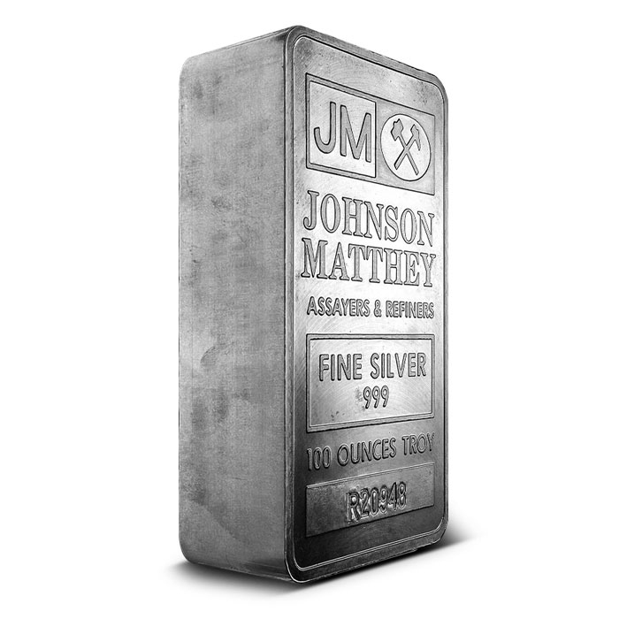 Extruded 100 oz JM Silver Bar