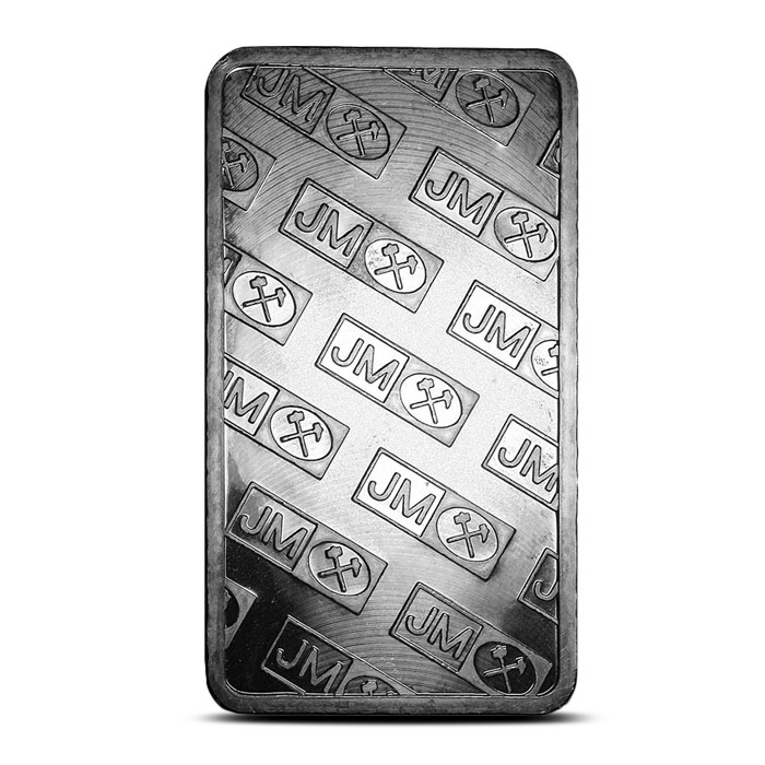 Reverse Extruded 100 oz Johnson Matthey Silver Bar