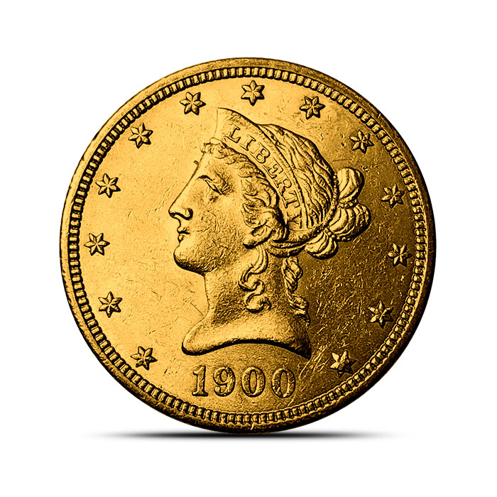$10 Liberty US Mint Gold Eagle AU+ Obverse