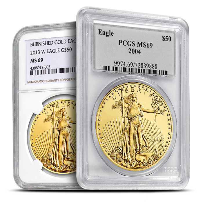 MS69 PCGS or NGC Certified Gold Eagle - Dates of Our Choice