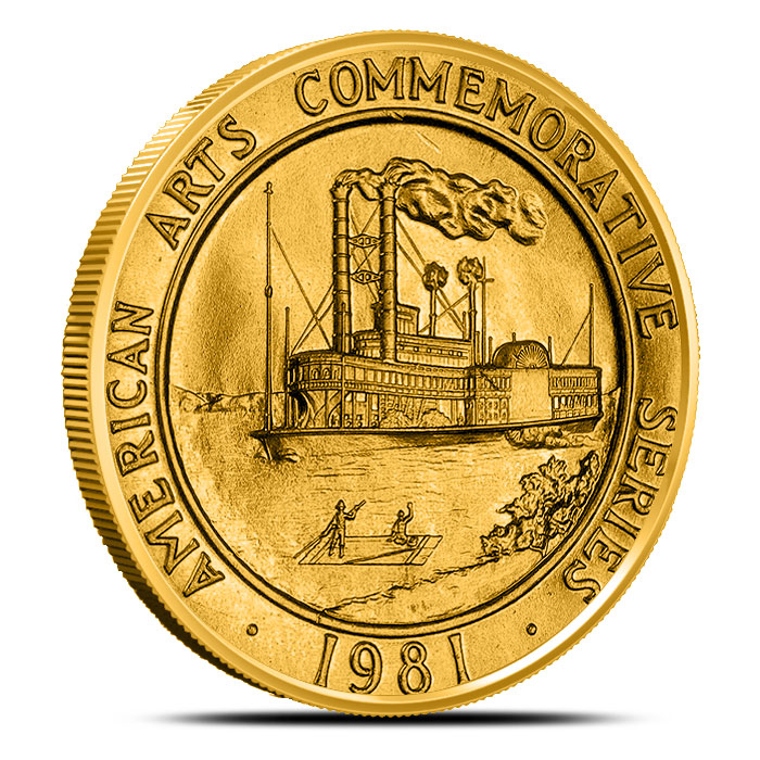 Mark Twain 1 oz Us Postal Gold Coin Reverse
