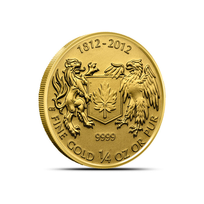War of 1812 Quarter Ounce Gold Coin | Royal Canadian Mint Reverse